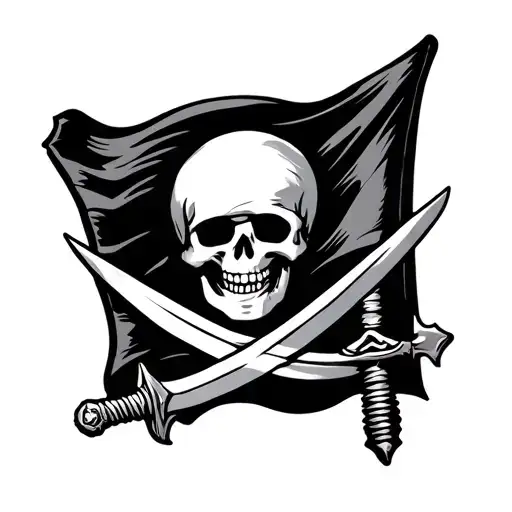 Still And Swords Pirate Flag