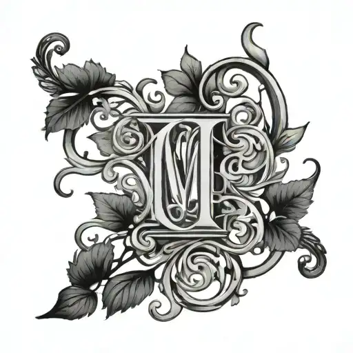 Vines With Birthday Roman Numerals