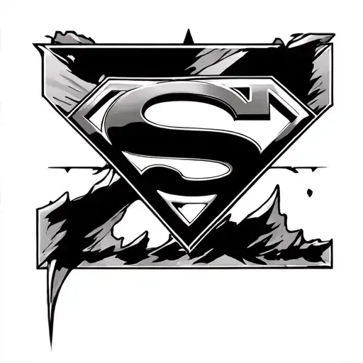 Superman Symbol Ink Style