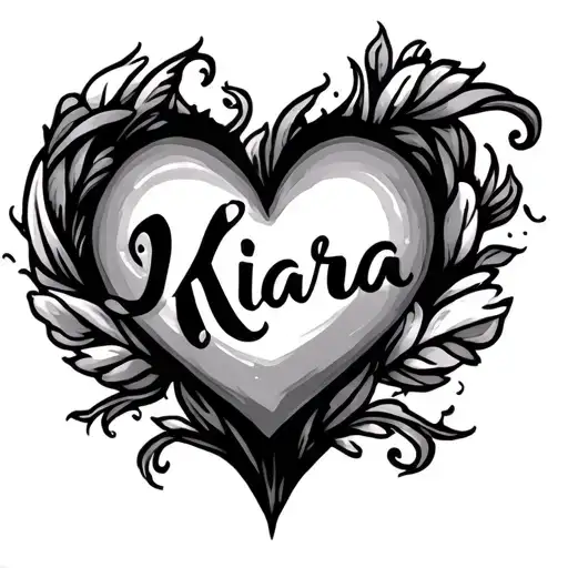 Love Heart With The Name Kiara