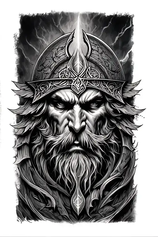 Norse Pagan Sleeve Tattoo Design