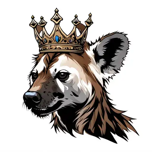 Hyena With Kings Crown