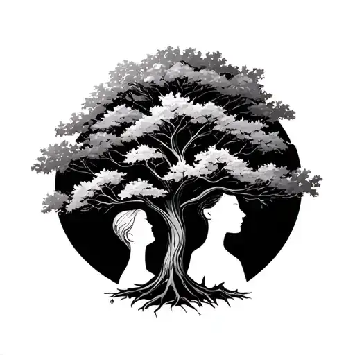 Oak Tree With Friend Matching