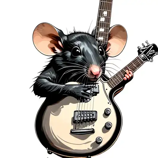 Guitar With Rat