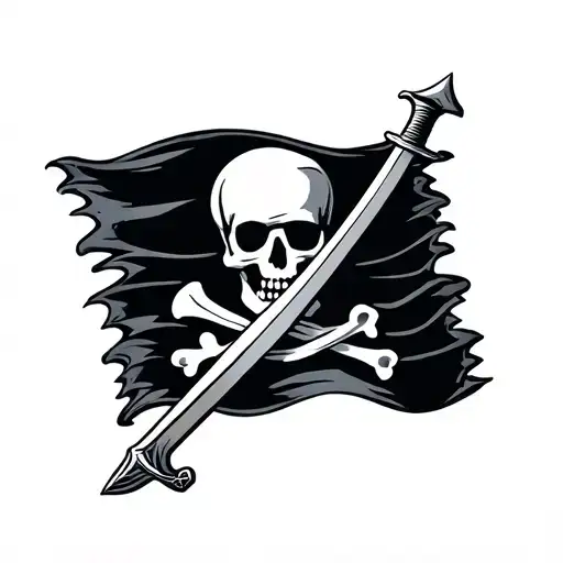 Still And Swords Pirate Flag