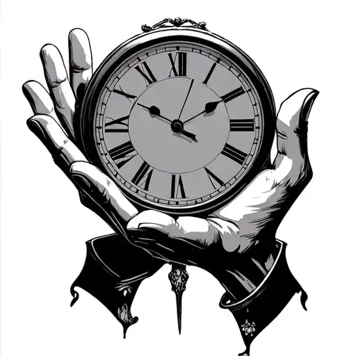 Hand Holding A Clock