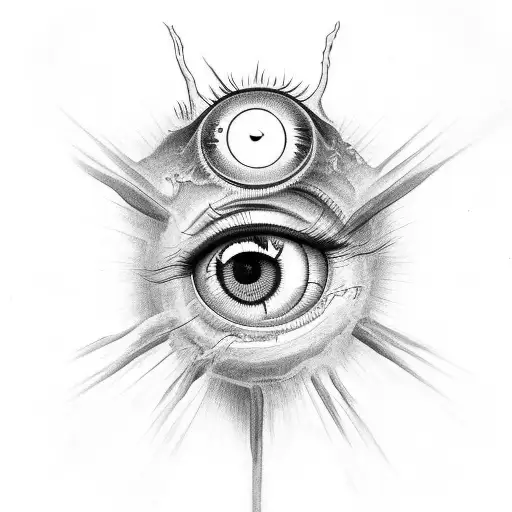 Eye Demon Conjoining Both Hands