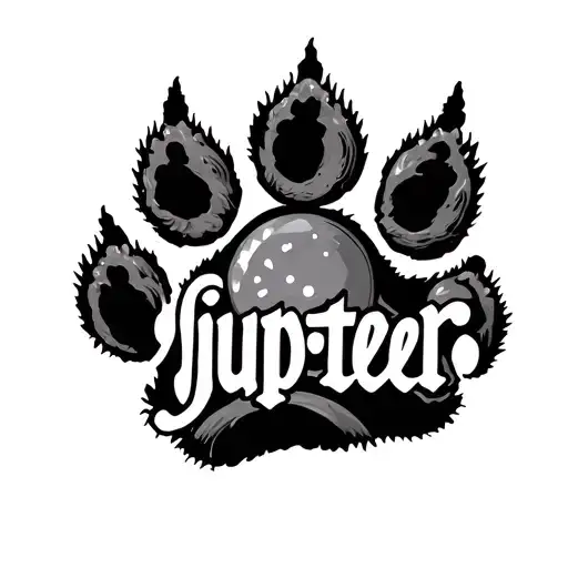 Paw Print Next To The Word Jupiter