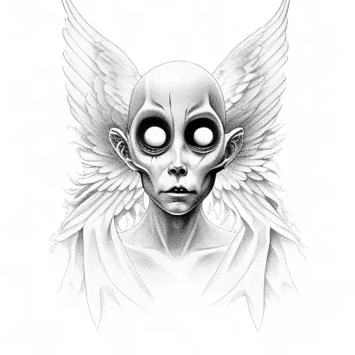 Creepy Angels With An Eye In The Middle