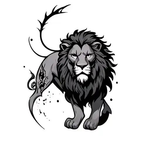 Lion With Scar Incorporated