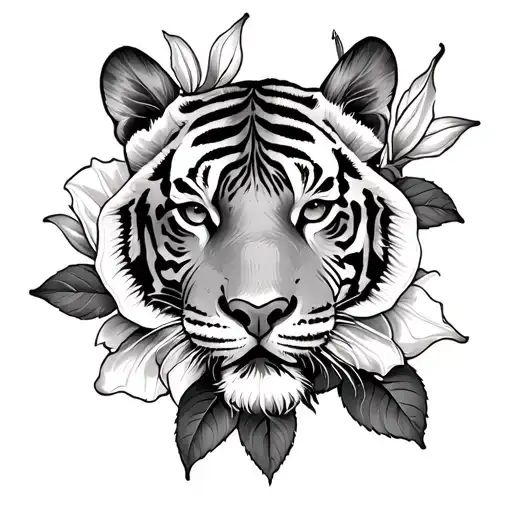 A Tiger Lilly And Rose