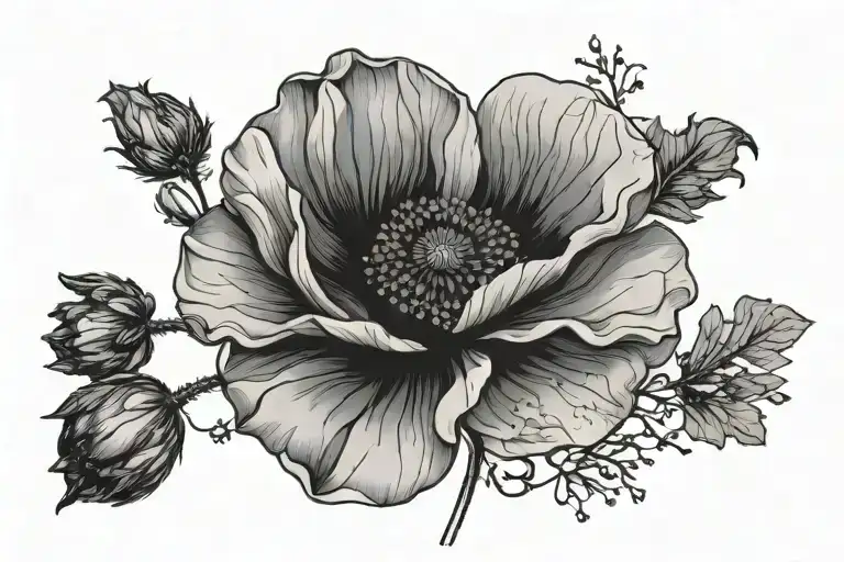Poppy Flowers Leo Constellation