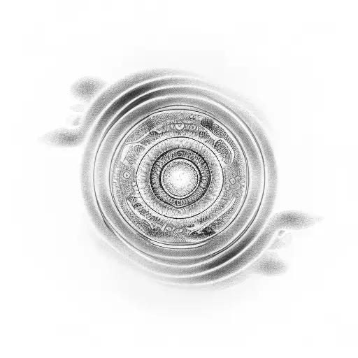 A Yin And Yang Symbol Merged With Sound Waves