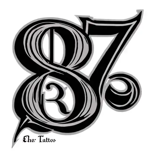 8 7 23 In Roman Numerals With The Initials Ecr In Script To The Left Of It