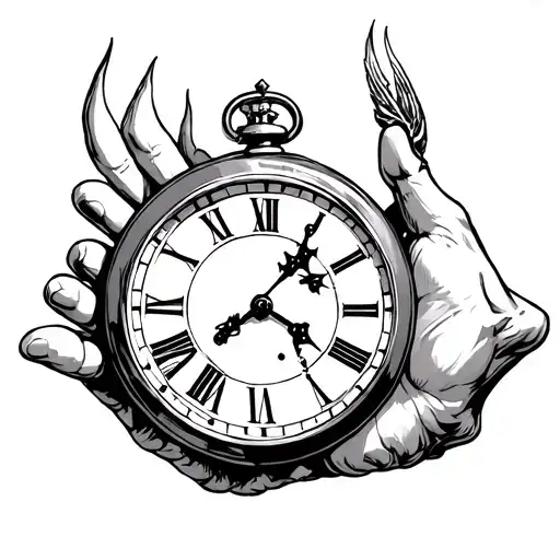 Saggitarius Holding A Clock