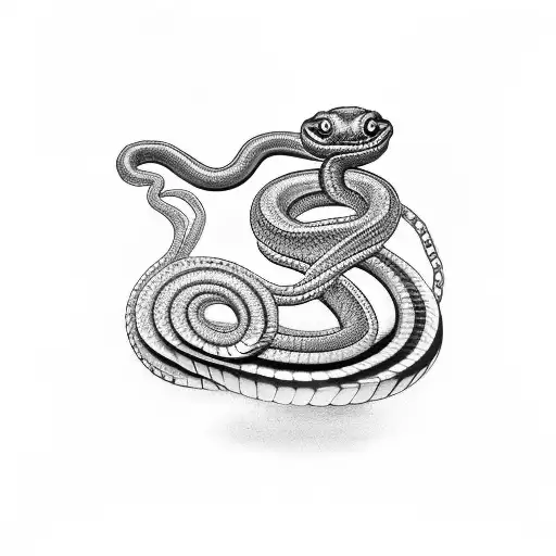 Snake Coiled Around A Pocket Watch