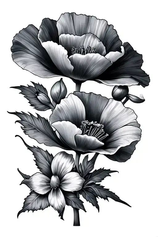 Larkspur Lily Poppy Flowers