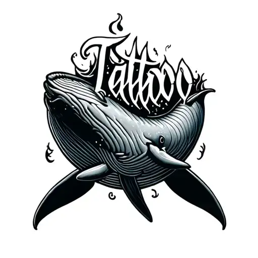 Whale Dark Lettering