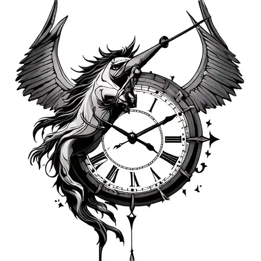 Sagittarius And A Clock