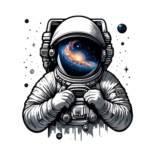Astronaut Holding Galaxy