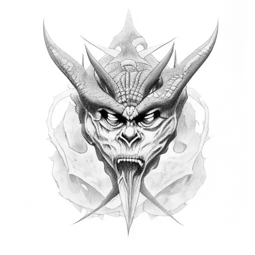 Scritta Demon Con Ali