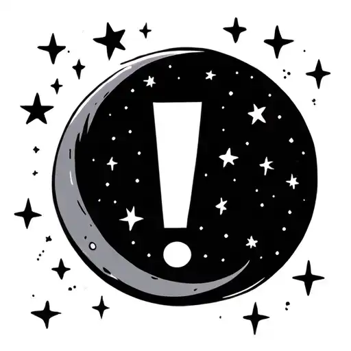 Exclamation Point And Moon And Stars