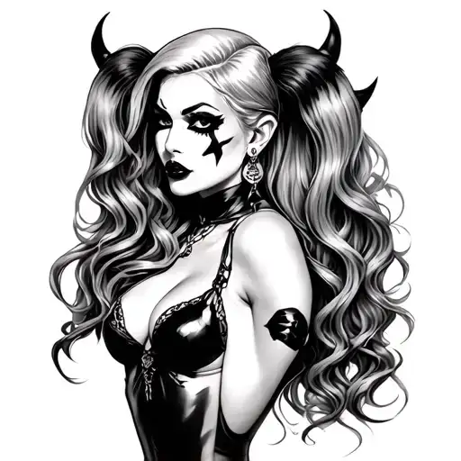 Sexy Harley Quinn Demon Woman Sexy