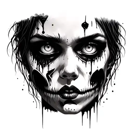Beautiful Zombie Women Face