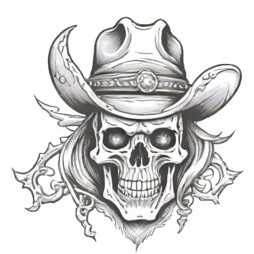 Cool Skeleton Cowboy