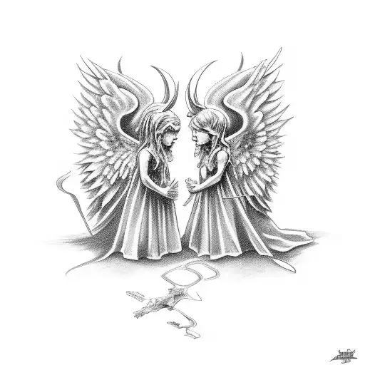 Angel And Demon Fight