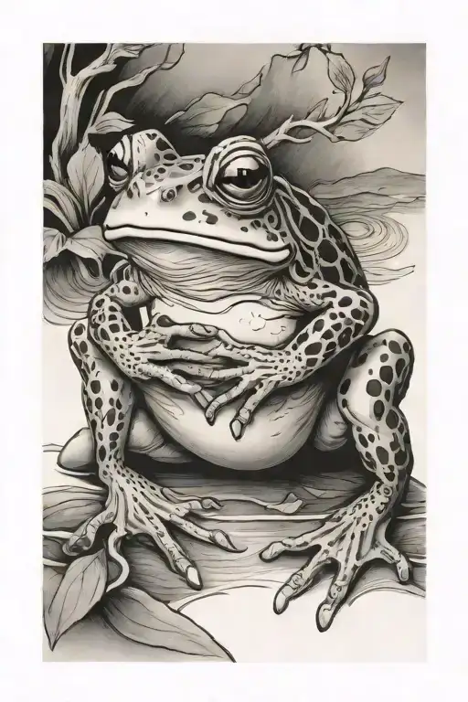 Japanese Frog Playing