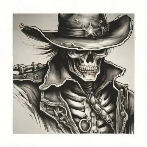 Cool Skeleton Cowboy