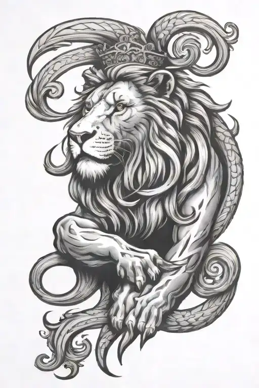Military-inspired Lion Design Incorporating Elements Of Puerto Rico's Flag