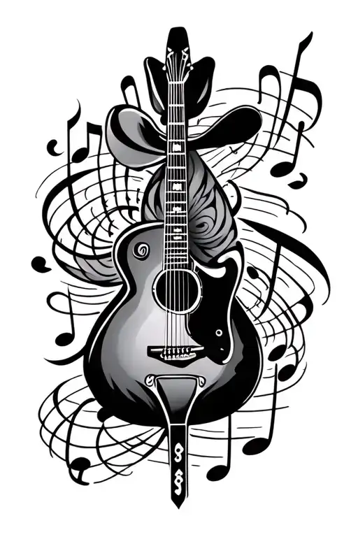 Country Music Notes Intertwined