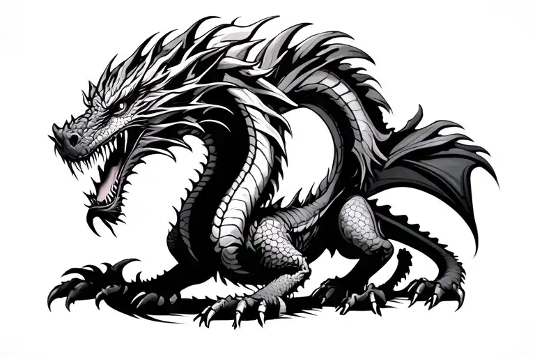 A Western Dragon Eating It's Own Tail