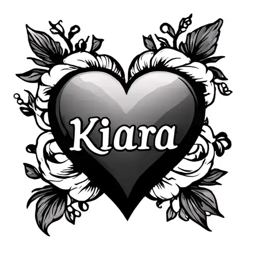 Love Heart With The Name Kiara