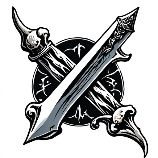 Dagger With A Bone Handle Made