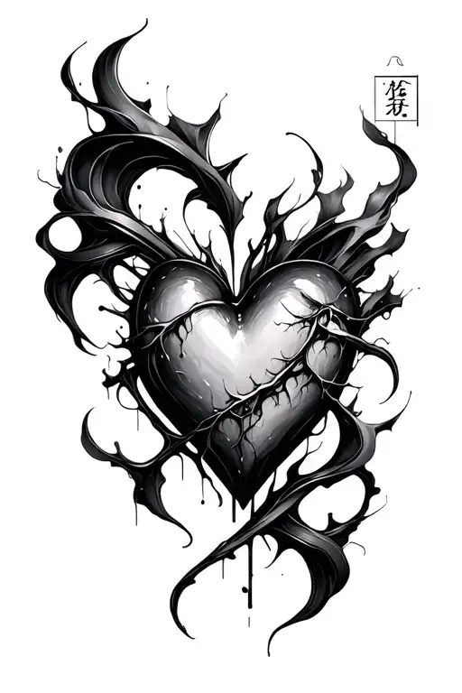 Kintsugi Heart Abstract