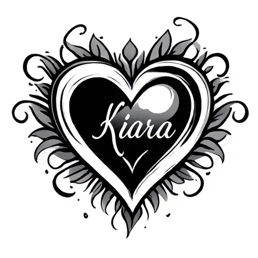 A Simple Heart Showing Love For Someone With The Name Kiara