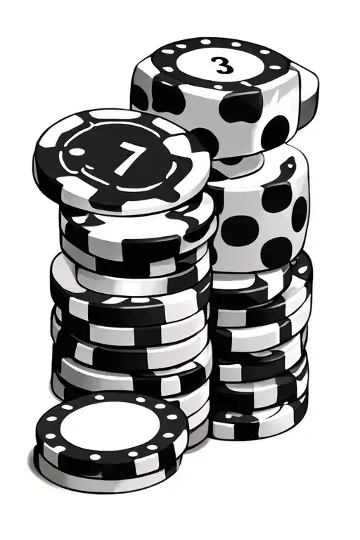 Dice And Poker Chips