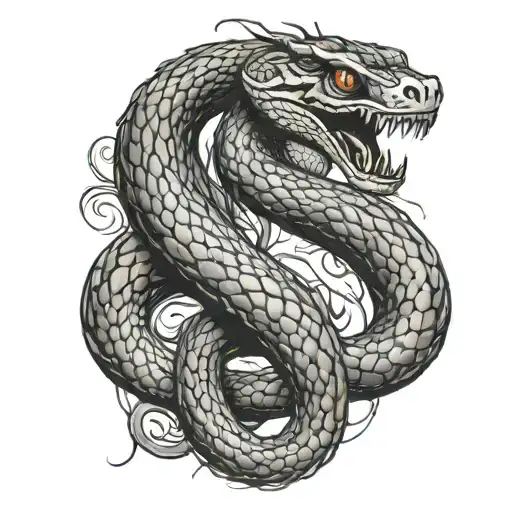 Cobra Snake With Tendrils Flash Upper Arm Tattoo For Men