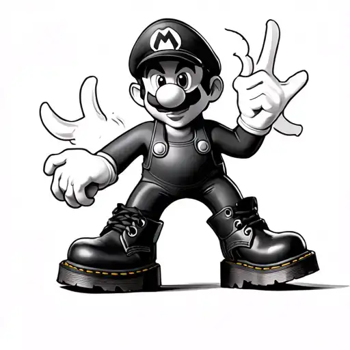 Mario With Doc Marten Boots