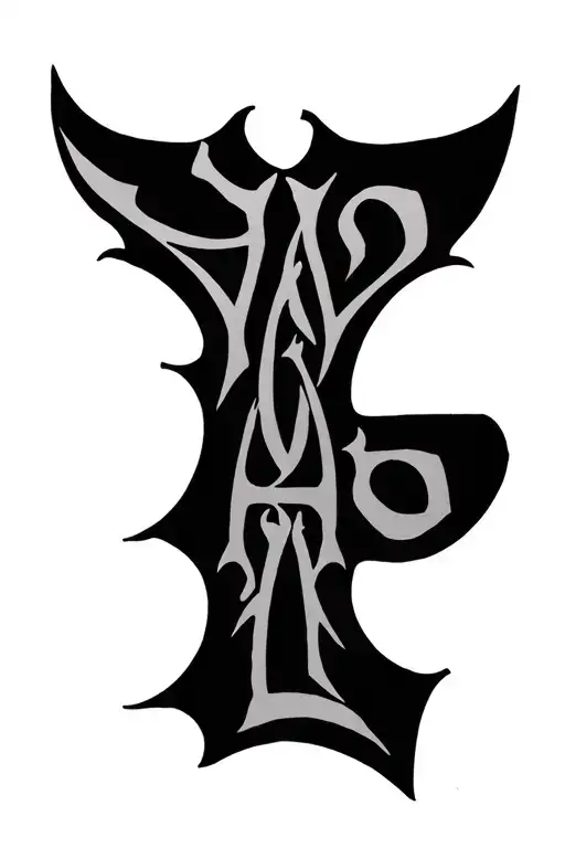 Realistic Ancient Design From Aramaic Script Of 'Yhwh'