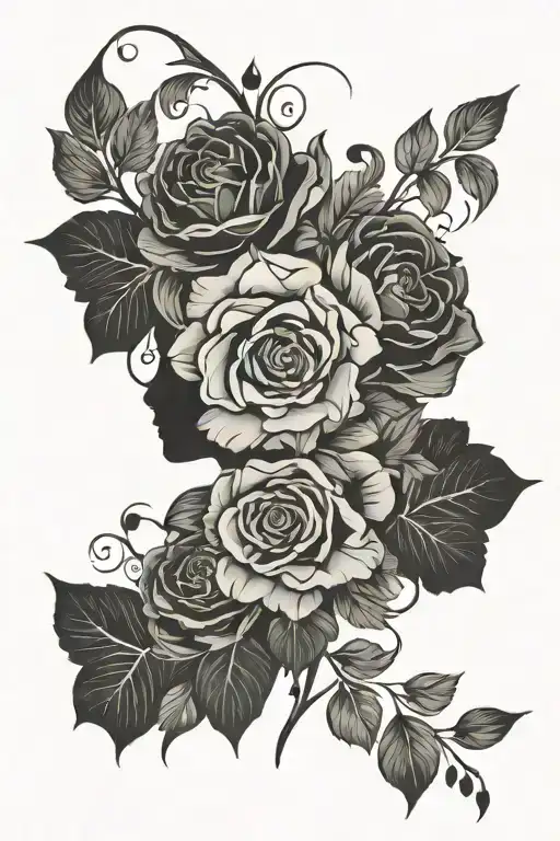 Silhouette And Floral