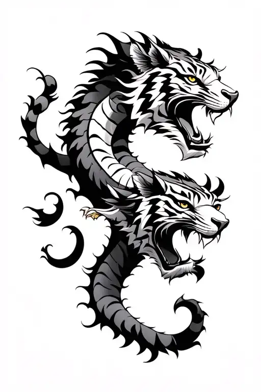 Ox And Tiger And Dragon