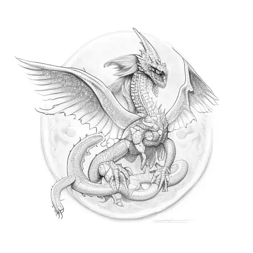 Angel Contando Dinero Montado En Un Drago Azul