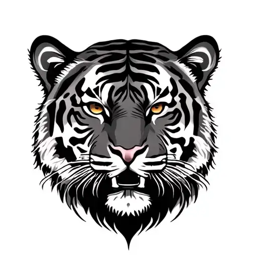 Combination Of Greek Mitoloji And Tiger Surrounded