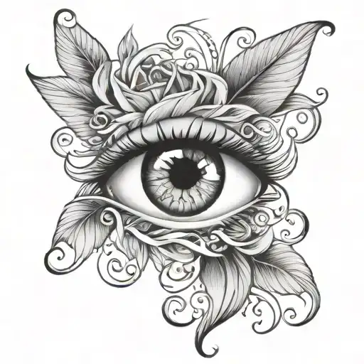 Eye Rose Tears Tendrils Chest