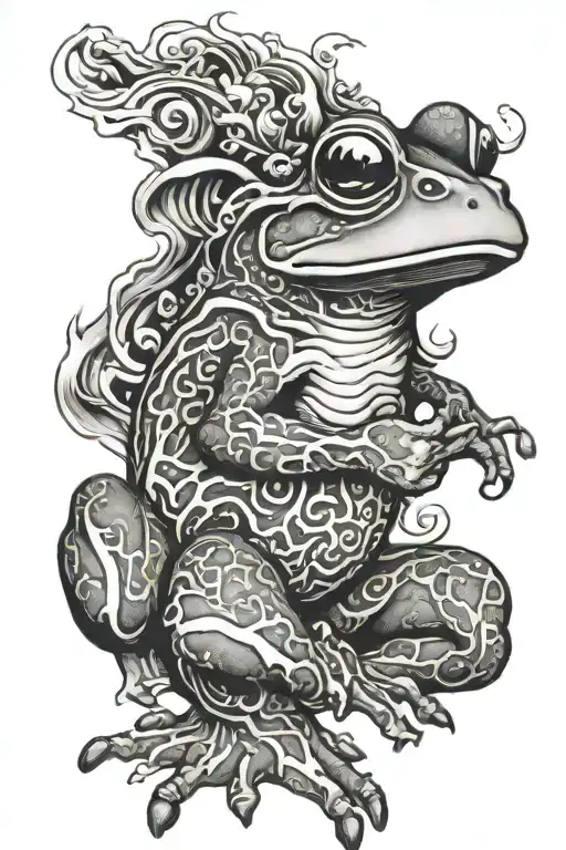 Japanese Frog Smoking