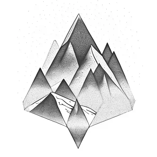 Mountain Scene Shape Of A Diamond